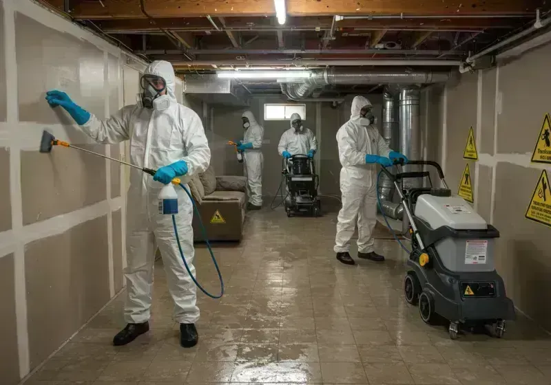 Basement Moisture Removal and Structural Drying process in Saint Martins, MO